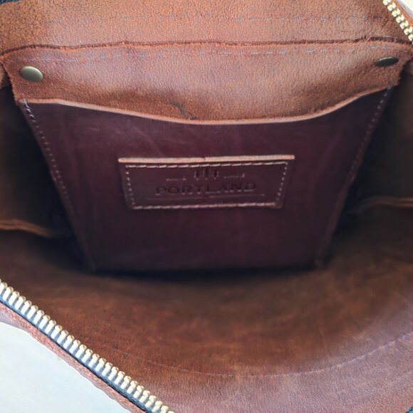 Portland Leather Laptop Backpack in Cognac NWOT main image 6